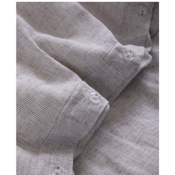 Quince European Linen Duvet Cover Size Gingham Full/Queen Blue Fog #17 - Picture 2 of 4